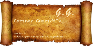 Gartner Gusztáv névjegykártya