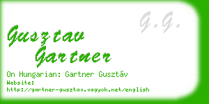gusztav gartner business card